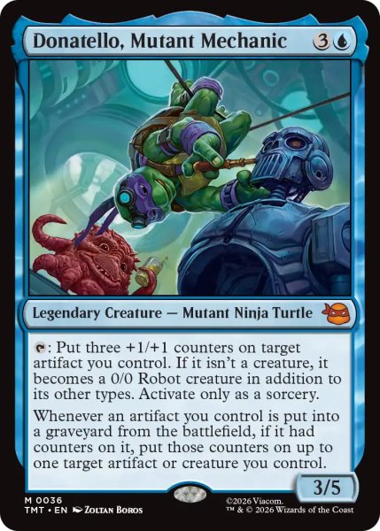 画像1: ミュータントの機械工、ドナテロ/Donatello, Mutant Mechanic 【英語版】 [TMT-青MR] (1)