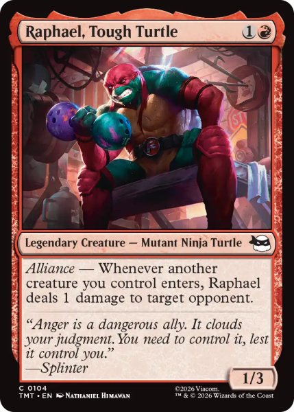 画像1: タフなタートル、ラファエロ/Raphael, Tough Turtle 【英語版】 [TMT-赤C] (1)