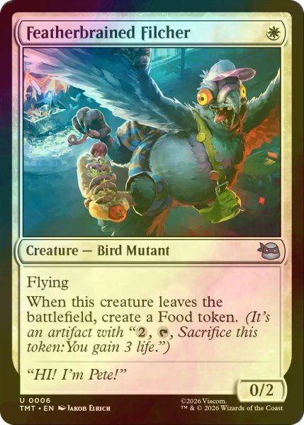 画像1: [FOIL] 羽根頭の泥棒/Featherbrained Filcher 【英語版】 [TMT-白U] (1)