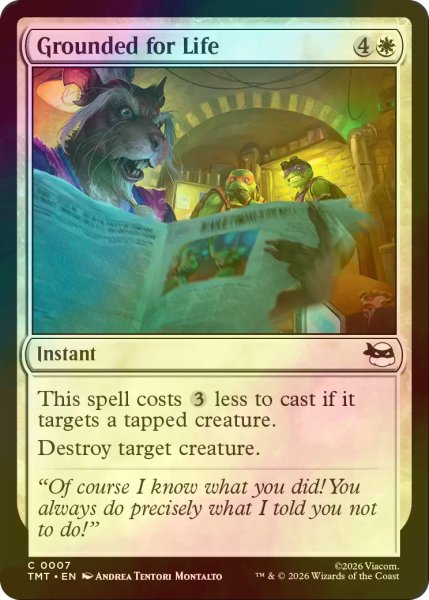 画像1: [FOIL] お仕置きの時間/Grounded for Life 【英語版】 [TMT-白C] (1)