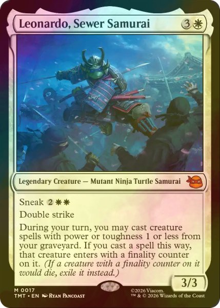 画像1: [FOIL] 下水道侍、レオナルド/Leonardo, Sewer Samurai 【英語版】 [TMT-白MR] (1)