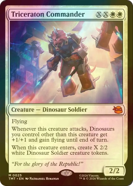 画像1: [FOIL] トリケラトンの指揮官/Triceraton Commander 【英語版】 [TMT-白MR] (1)