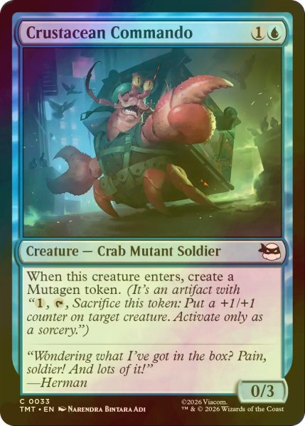 画像1: [FOIL] 甲殻類の特殊部隊/Crustacean Commando 【英語版】 [TMT-青C] (1)