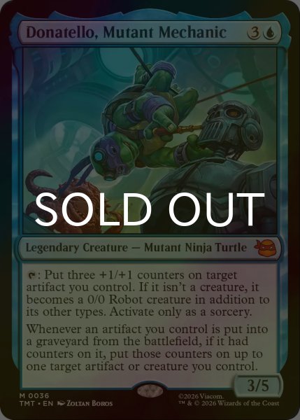 画像1: [FOIL] ミュータントの機械工、ドナテロ/Donatello, Mutant Mechanic 【英語版】 [TMT-青MR] (1)