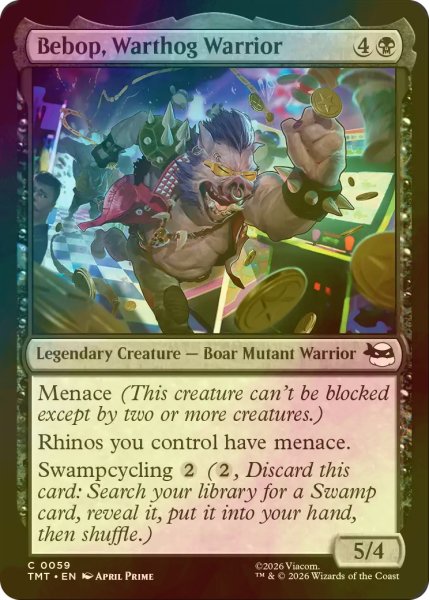 画像1: [FOIL] イボイノシシの猛者、ビーバップ/Bebop, Warthog Warrior 【英語版】 [TMT-黒C] (1)