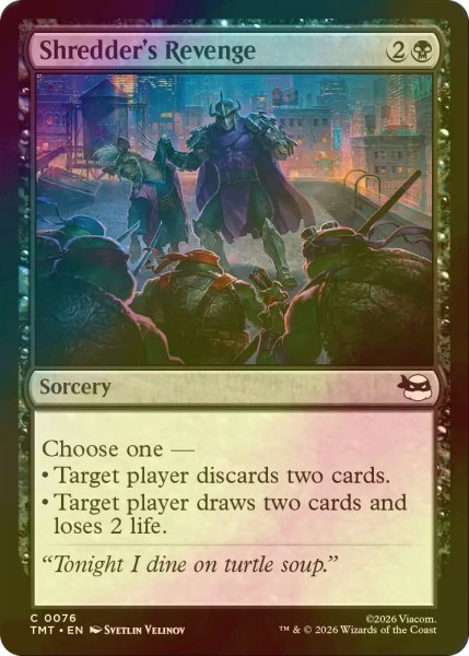 画像1: [FOIL] シュレッダーの復讐/Shredder's Revenge 【英語版】 [TMT-黒C] (1)