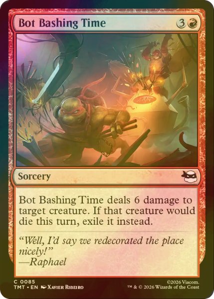 画像1: [FOIL] ボット叩きタイム/Bot Bashing Time 【英語版】 [TMT-赤C] (1)