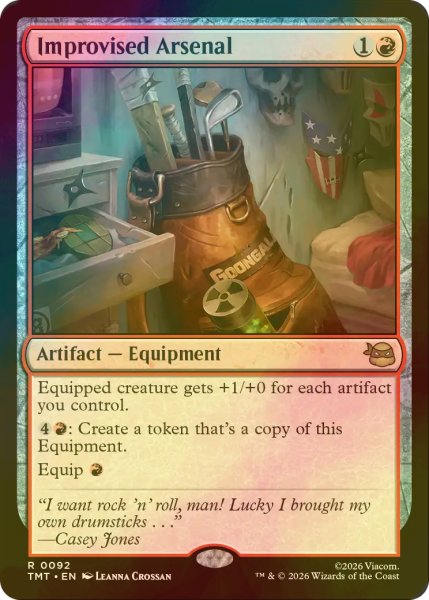 画像1: [FOIL] 寄せ集めの武器/Improvised Arsenal 【英語版】 [TMT-赤R] (1)