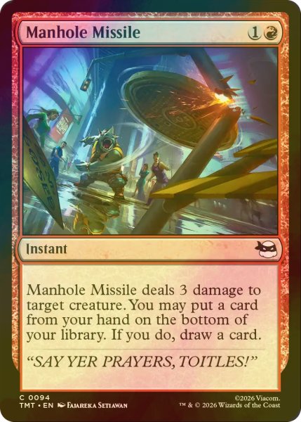 画像1: [FOIL] マンホールミサイル/Manhole Missile 【英語版】 [TMT-赤C] (1)