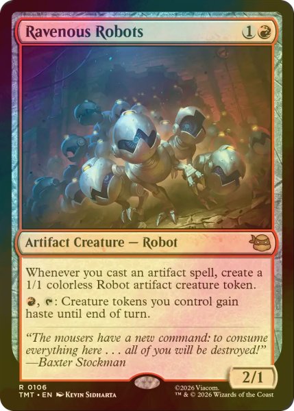 画像1: [FOIL] 暴食ロボット/Ravenous Robots 【英語版】 [TMT-赤R] (1)