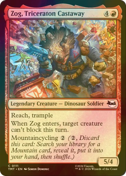 画像1: [FOIL] 銀河を彷徨うトリケラトン、ゾグ/Zog, Triceraton Castaway 【英語版】 [TMT-赤C] (1)