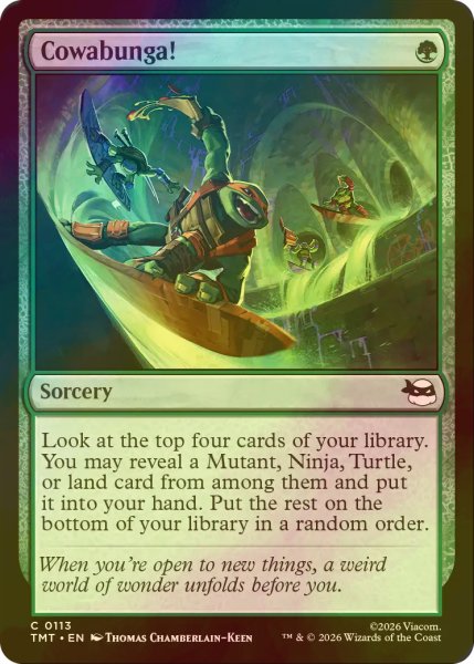 画像1: [FOIL] カワバンガ！/Cowabunga! 【英語版】 [TMT-緑C] (1)