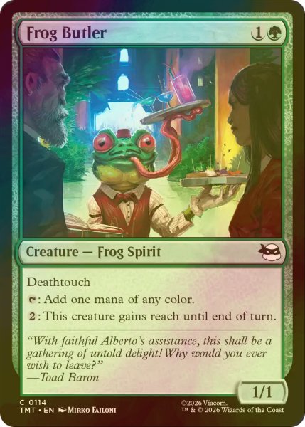 画像1: [FOIL] カエルの執事/Frog Butler 【英語版】 [TMT-緑C] (1)