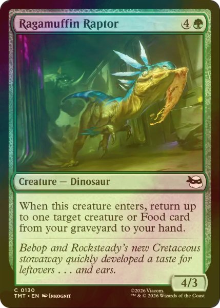 画像1: [FOIL] わんぱくラプター/Ragamuffin Raptor 【英語版】 [TMT-緑C] (1)