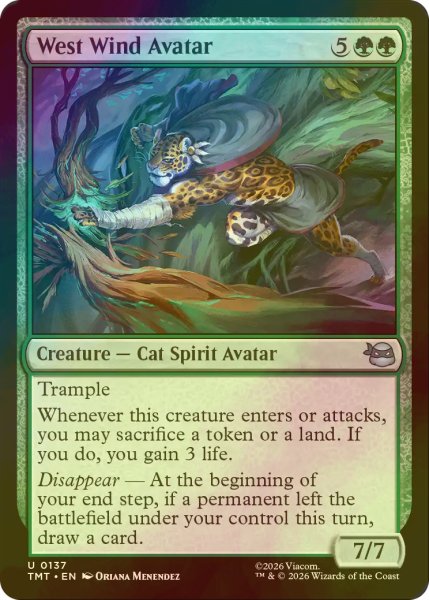 画像1: [FOIL] 西風の守護者/West Wind Avatar 【英語版】 [TMT-緑U] (1)