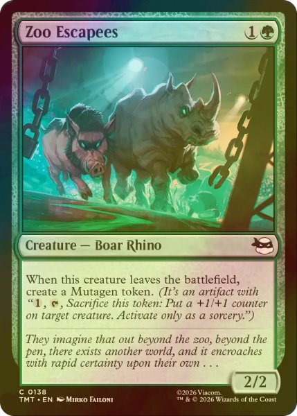 画像1: [FOIL] 脱走した動物たち/Zoo Escapees 【英語版】 [TMT-緑C] (1)
