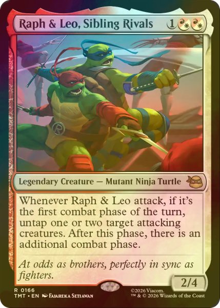 画像1: [FOIL] 兄弟でありライバル、ラフとレオ/Raph & Leo, Sibling Rivals 【英語版】 [TMT-金R] (1)