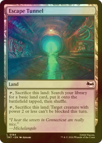 画像1: [FOIL] 脱出トンネル/Escape Tunnel 【英語版】 [TMT-土地C] (1)
