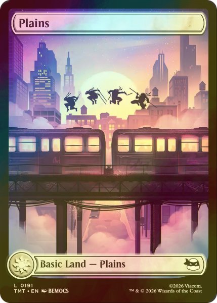 画像1: [FOIL] 平地/Plains No.191 (全面アート版) 【英語版】 [TMT-土地C] (1)