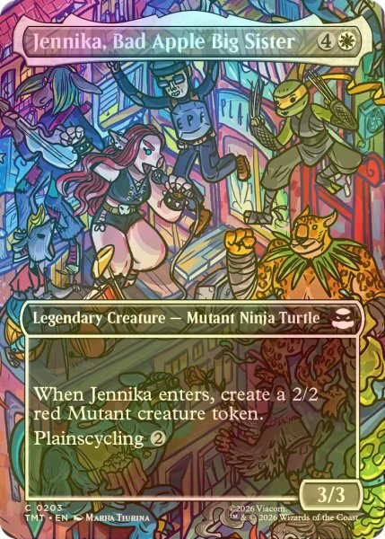 画像1: [FOIL] チョイ悪なビッグ・シスター、ジェニカ/Jennika, Bad Apple Big Sister (全面アート版) 【英語版】 [TMT-白C] (1)