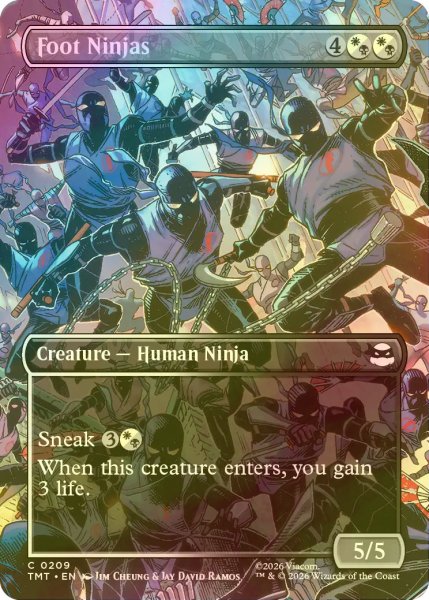 画像1: [FOIL] フット団員/Foot Ninjas (全面アート版) 【英語版】 [TMT-金C] (1)