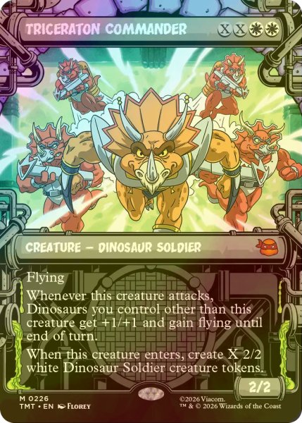 画像1: [FOIL] トリケラトンの指揮官/Triceraton Commander (ショーケース版) 【英語版】 [TMT-白MR] (1)