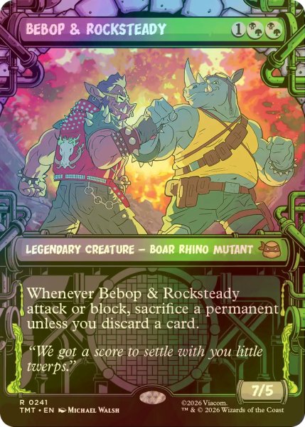 画像1: [FOIL] ビーバップとロックステディ/Bebop & Rocksteady (ショーケース版) 【英語版】 [TMT-金R] (1)
