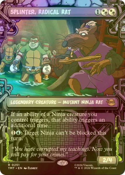 画像1: [FOIL] 乱暴鼠、スプリンター/Splinter, Radical Rat (ショーケース版) 【英語版】 [TMT-金R] (1)