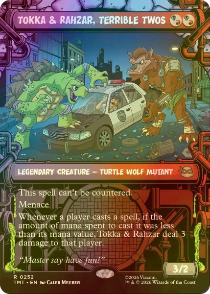 画像1: [FOIL] 手に負えない二人組、トッカとラーザー/Tokka & Rahzar, Terrible Twos (ショーケース版) 【英語版】 [TMT-金R] (1)