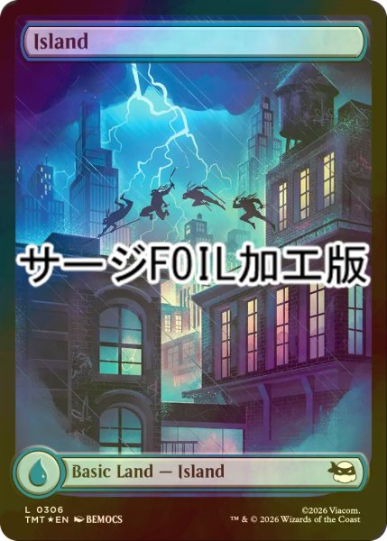 画像1: [FOIL] 島/Island No.306 (全面アート版・サージ仕様) 【英語版】 [TMT-土地C] (1)