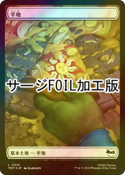 画像1: [FOIL] 平地/Plains No.310 (全面アート版・サージ仕様) 【日本語版】 [TMT-土地C] (1)