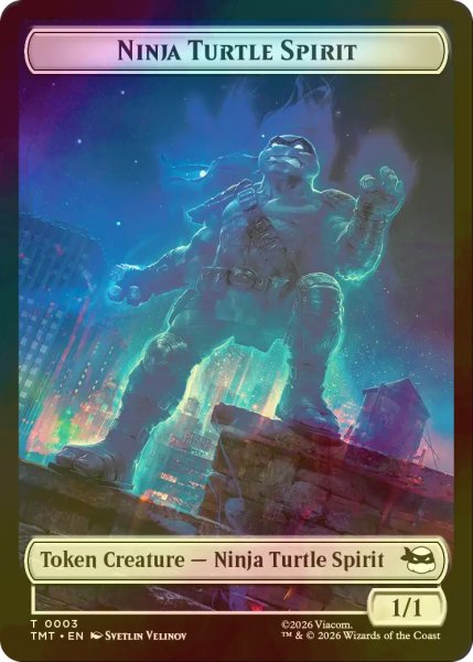 画像1: [FOIL] 忍者・海亀・スピリット/NINJA TURTLE SPIRIT & 食物/FOOD 【英語版】 [TMT-トークン] (1)