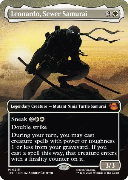 画像1: 下水道侍、レオナルド/Leonardo, Sewer Samurai (全面アート版) 【英語版】 [TMT-白MR] (1)
