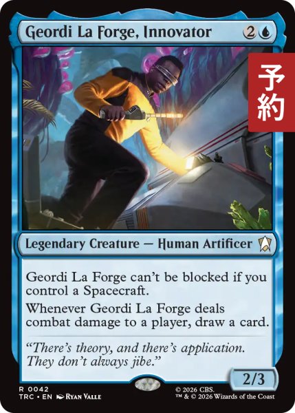 画像1: 改革者、ジョーディ・ラ＝フォージ/Geordi La Forge, Innovator 【英語版】 [TRC-青R] (予約J) (1)
