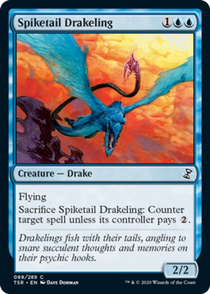 画像1: トゲ尾の仔ドレイク/Spiketail Drakeling 【英語版】 [TSR-青C] (1)