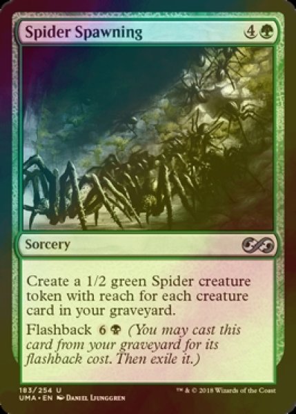画像1: [FOIL] 蜘蛛の発生/Spider Spawning 【英語版】 [UMA-緑U] (1)