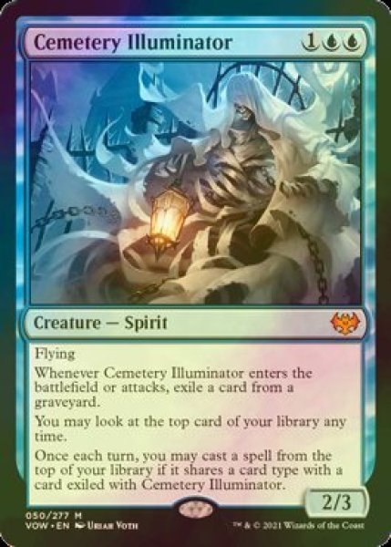 画像1: [FOIL] 墓所の照光者/Cemetery Illuminator (海外産ブースター版) 【英語版】 [VOW-青MR] (1)