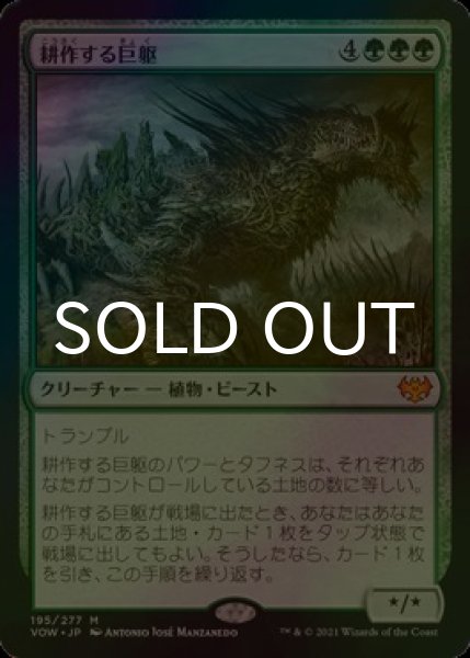 画像1: [FOIL] 耕作する巨躯/Cultivator Colossus (海外産ブースター版) 【日本語版】 [VOW-緑MR] (1)