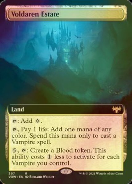 画像1: [FOIL] ヴォルダーレンの居城/Voldaren Estate (拡張アート版) 【英語版】 [VOW-土地R] (1)