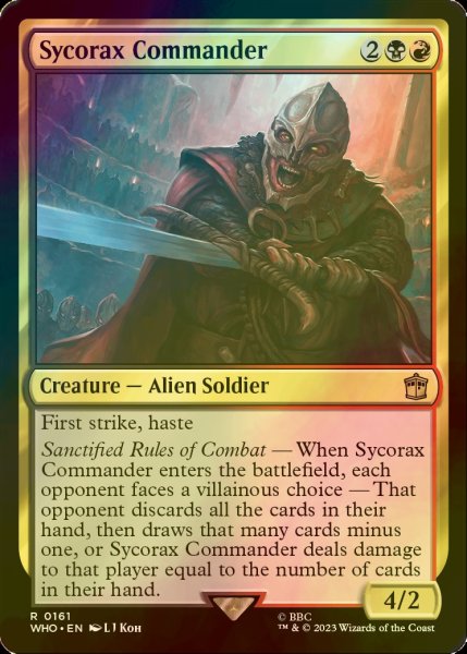 画像1: [FOIL] シコラックスの司令官/Sycorax Commander No.161 【英語版】 [WHO-金R] (1)