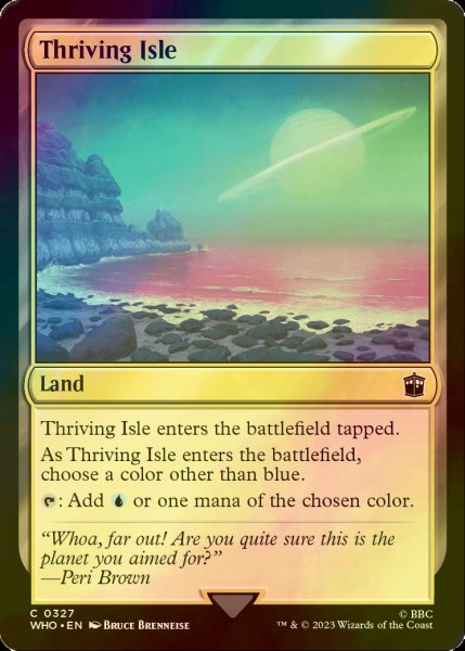 画像1: [FOIL] 興隆する島嶼/Thriving Isle No.327 【英語版】 [WHO-土地C] (1)