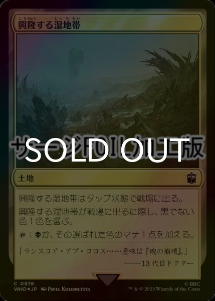 画像1: [FOIL] 興隆する湿地帯/Thriving Moor No.919 (サージ仕様) 【日本語版】 [WHO-土地C] (1)