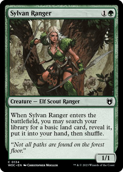 画像1: 森のレインジャー/Sylvan Ranger 【英語版】 [WOC-緑C] (1)