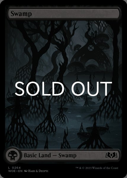 画像1: 沼/Swamp No.264 (全面アート版) 【英語版】 [WOE-土地C] (1)
