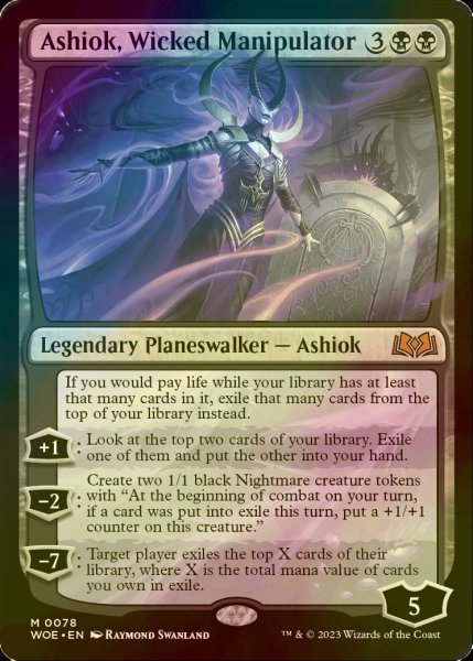 画像1: [FOIL] 忌まわしき干渉者、アショク/Ashiok, Wicked Manipulator 【英語版】 [WOE-黒MR] (1)
