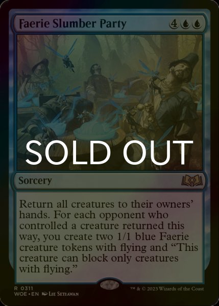 画像1: [FOIL] フェアリーのまどろみパーティ/Faerie Slumber Party 【英語版】 [WOE-青R] (1)
