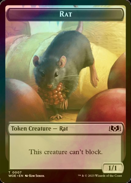 画像1: [FOIL] ネズミ/RAT 【英語版】 [WOE-トークン] (1)