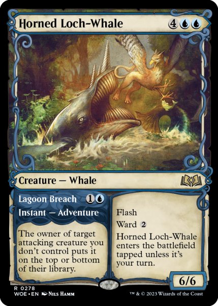 画像1: 有角の湖鯨/Horned Loch-Whale (ショーケース版) 【英語版】 [WOE-青R] (1)