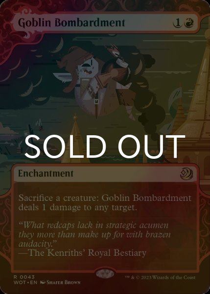 画像1: [FOIL] ゴブリンの砲撃/Goblin Bombardment (ショーケース版) 【英語版】 [WOT-赤R] (1)