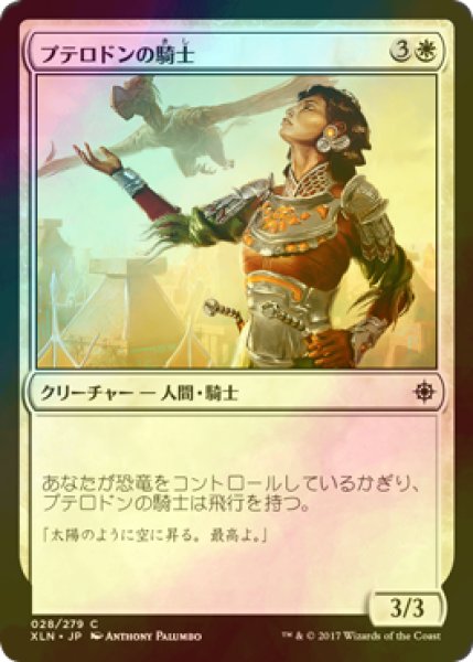 画像1: [FOIL] プテロドンの騎士/Pterodon Knight 【日本語版】 [XLN-白C] (1)